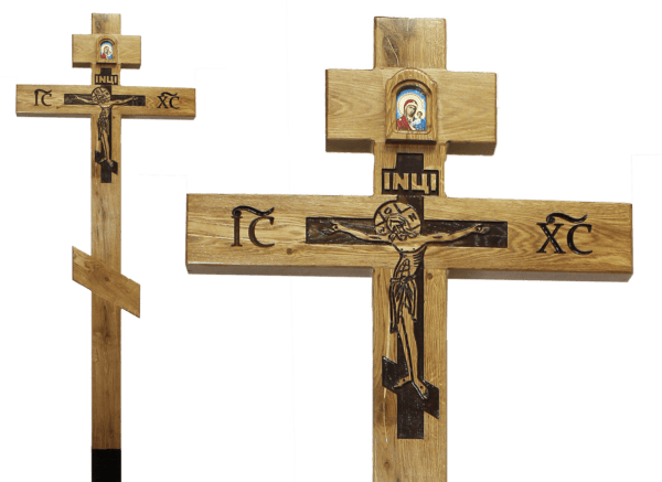 Крест на могилу из дерева