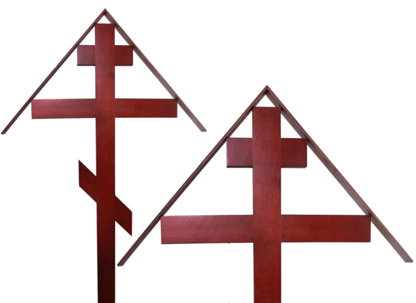 Крест на место захоронения из сосны